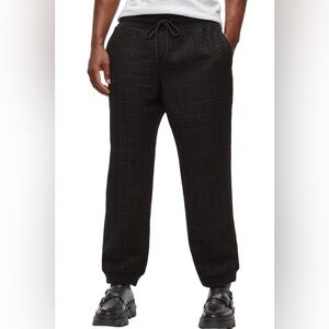 Mode of One men’s Regular-Fit Tapered-Leg Tweed black Jogger pants size XXL NWT